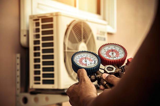 Professional Hvac technician working in Hastings, MI